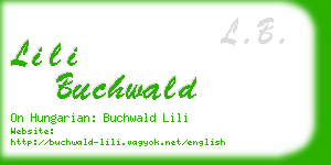 lili buchwald business card